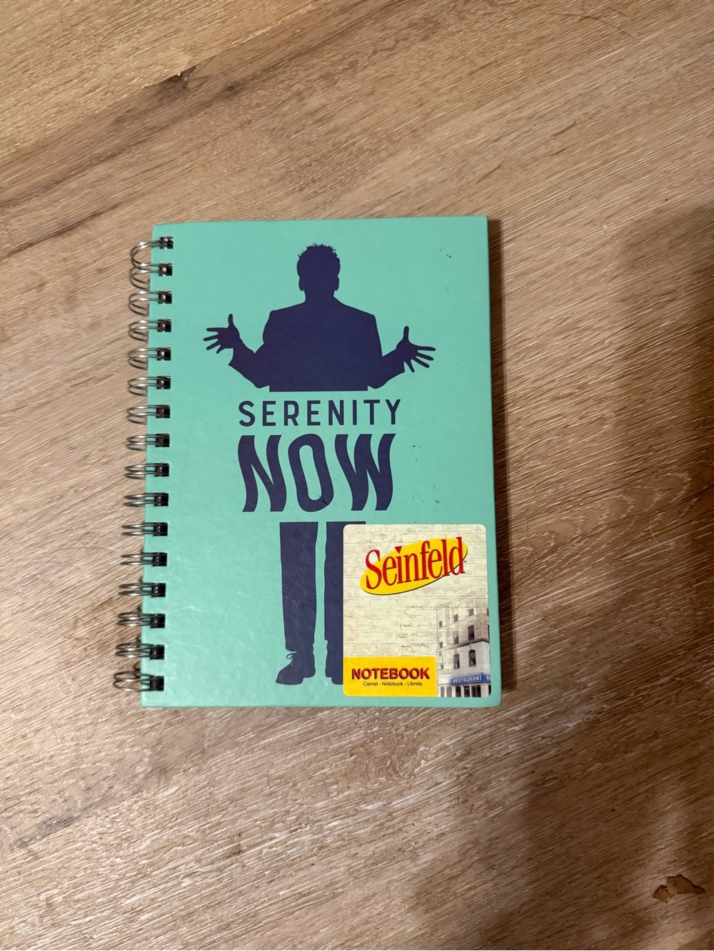 'Serenity Now' Spiral Notebook - Teal